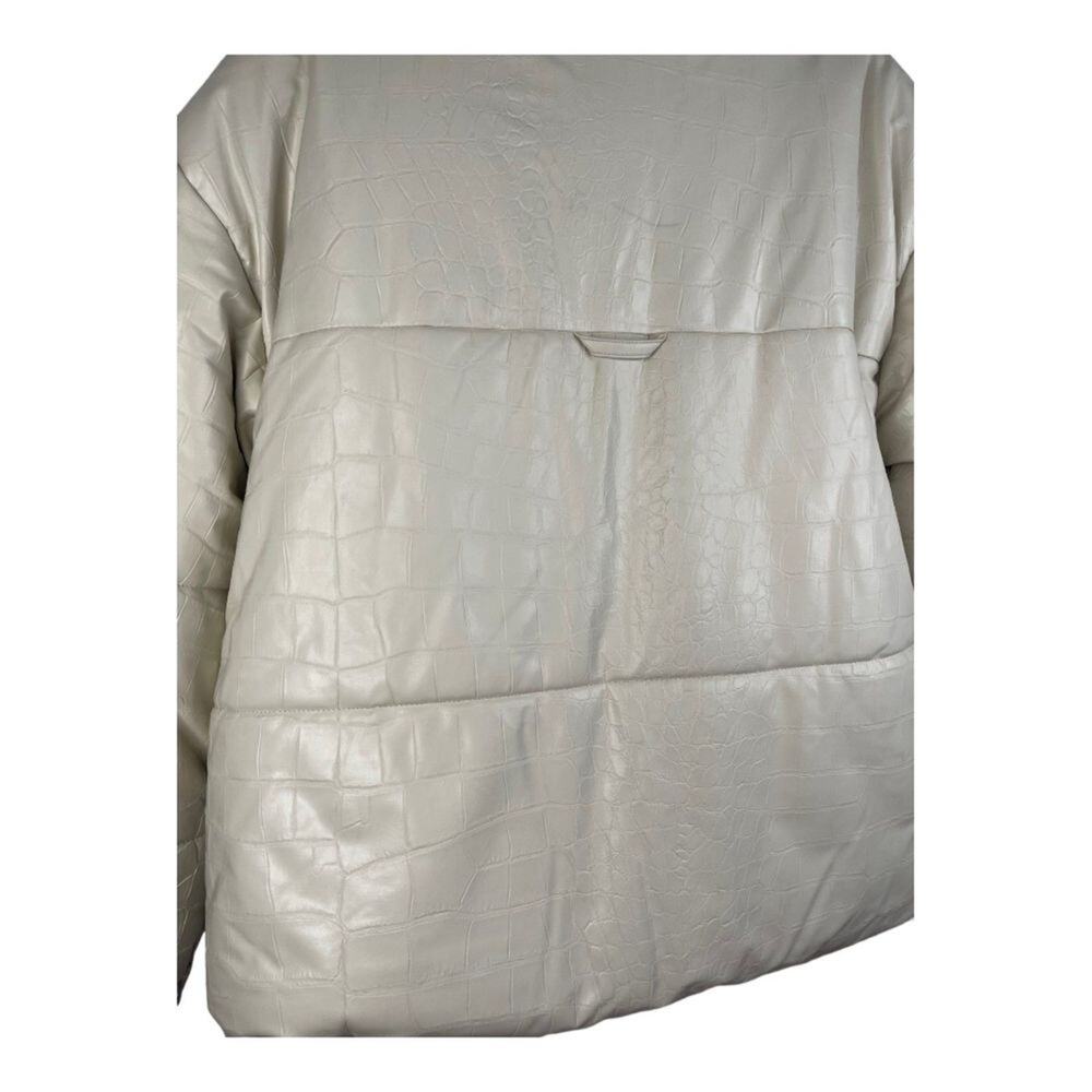 Nanushka Puffer Jacket Quilted Padded Textured Marble Croc Winter Gorpcore XS - Picture 12 of 16